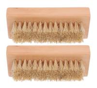 2 Pièces Brosse Double Face pour Manche de Guitare, Poils Blancs | Bois Khaki, Prise en Main Confortable, Entretien Professionnel, pour Guzheng et Violon, Outil Portable Solide