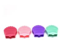 2 Pièces Brosse Faciale en Silicone Pourpre et Vert