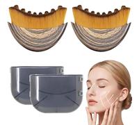 2 Pièces Brosse Lymphatique Visage,Contour Lymphatique pour le Visage,Brosse Contour du Face,Face Brush Massage pour Texture Raffermissante,Sculpture du Menton et de la Mâchoire