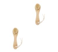 2 Pièces Brosse Nettoyante Poils de Sanglier Outil Exfoliant pour Nettoyage Profond