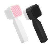 2 Pièces Brosse Visage Double Face en Silicone | Poignée Longue, Prise Confortable, Brosse Douce D’un Côté, Silicone de L’autre, pour Différents Types