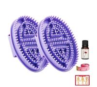2 Pièces Brosses Méridiennes, Brosse De Massage Ergonomique Avec De L'huile, Peigne De Massage De Relaxation Du Corps Entier Pour La Relaxation Et Le Soulagement Du Stress
