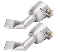 2 pièces buse de soudage à bouts plats en acier inoxydable à 120 degrés pour pistolet à air chaud, accessoire pour soudure de feuille de PVC