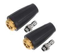 2 Pièces Buse Rotative 4000 Psi 1/4 Pouce Connexion Rapide | Caoutchouc Laiton Acier Inoxydable, Nettoyage Rapide et Précis, pour Murs Extérieurs, Pierre et Garage