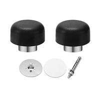 2 pièces Butée de porte à ressort, Butée de porte rétractable murale robuste en acier inoxydable, Avec portes/murs de protection en caoutchouc, Tampon de pare-chocs intégré (40mm)