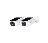 ANRAN 2 Pieces C3 Caméra de Surveillance à batterie Solaire Rechargeable Extérieur Wifi 3MP Détection PIR Audio Bidirectionnel-compatible avec Alexa-APP gratuite CloudEdge ou ANRAN Blanc
