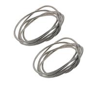 2 Pièces Câblage Interne de Guitare Basse 0, 5m Conducteur Argenté | Fil de Connexion du Potentiomètre, Cuivre Gaine Textile Cirée, pour Circuit et Micro Électriques