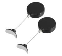 2 Pièces Câble Antivol Rétractable en Acier, Verrou Sécurisé Noir | Retrait Automatique, Accès sans Effort, Usage Bureau et Voyages D’affaires, pour Télécommande