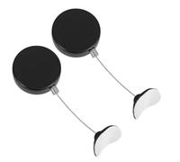 2 Pièces Câble Antivol Rétractable Noir Automatique | Sécurité en Vitrine, Usage Voyage Extérieur, Acier ABS Fer, Opération Simple, Design Discret