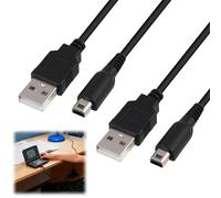 2 Pièces Câble Chargeur USB Compatible avec Nintendo New 3DS XL, 3DS XL, New 2DSXL, 2DS, DSiXL, 1.2 m Câble d’Alimentation, Charge Rapide Sécurisée, Cordon Alimentation pour Console Portable via PC