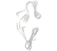 2 Pièces Câble D’électrodes de Thérapie 2,35 MM en PVC Blanc | Connexion, Transmission Stable du Courant, Gaine Souple en Spirale, Portée Étendue pour Usage Domestique