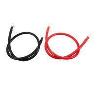2 Pièces Câble Terminal Voiture 4 Awg 20 Mm² en Cuivre avec Cosses | PVC Noir Rouge, Cosses 3/8 Pouces, Montage Rapide à Boulon, pour Camping-masse Châssis