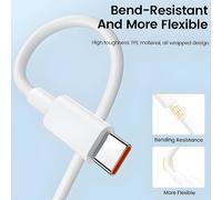 2 PIÈCES Câble USB Type-C 1M,Câble de Charge Ultra Rapide USB C 6A 65W Charge Rapide,Câble USB C Charge Rapide pour Xiaomi Mi REDMI NOTE 11/12/13