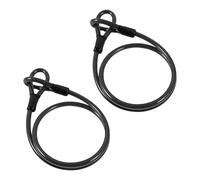 2 Pièces Câbles Antivol Vélo Sécurité 1m en Acier, Cable Antivol Velo avec Revêtement PVC, Boucles Renforcées pour Cadenas, Disque - Résistant à la Rouille et à l’Usure, pour Vélo, Valise, Poussette
