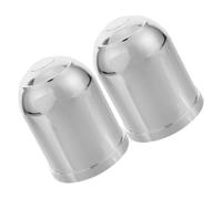 2 Pièces Cache-Boule D'attelage Argenté en Plastique, Protection | Finition Chrome Élégante, Fixation Ferme et Sûre, Compatible Boules Standard, pour Camping-car Suv Camion