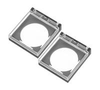 2 Pièces Cache-bouton D’alimentation, Capot Anti-pression 25 MM | Plastique Transparent, Couvercle Relevable Moderne, pour Kiosques et Postes de Travail, Évite les Erreurs