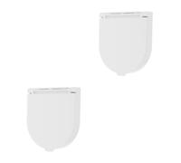 2 Pièces Cache-bouton Rond Auto-adhésif en Plastique, Protection | Écran de Sécurité, Garde Propre les Commandes pour Panneaux Industriels, Machines, Blanc