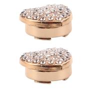 2 Pièces Cache-boutons Cœur Orné de Cristaux, Clip Décoratif | Couture, Finition Chic et Brillante, pour Chemises de Smoking, Cérémonies Nuptiales, Bricolage Créatif