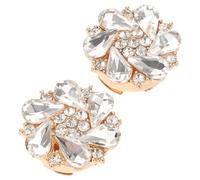 2 Pièces Cache-boutons Décoratifs en Cristaux Dorés | Alliage Réutilisable, Style Chic et Élégant, pour Demoiselles D’honneur, Soirées et Voyages