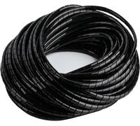 2 Pièces Cache Cable,Range Cable,Gaine Cable Electrique,Cache Fil Electrique en Spirale Noir,Rangement Organisateur de Câble pour Bureau Maison TV Ordinateur PC Audio,4 mm x 20 m/6 mm x 15 m