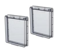 2 Pièces Cache-interrupteur Noir Ultra Fin Type 86 | Plastique Discret, Pose sans Perçage, Garde la Poussière à Distance, pour Boîtes Électriques et Prises Schuko