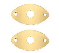 2 Pièces Cache-jack en Alliage de Zinc, Forme Ovale | Plaque de Sortie Cat-eye, Deux Vis de Fixation, Surface Lisse sans Bavure, pour Réparation D’instrument