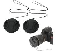 2 Pièces Cache Objectif,Cache Objectif 55Mm,Bouchon D'Objectif,Couvercle D'Objectif Caméra Frontale Encliquetable,Couvercle D'Objectif De Caméra,Livré Avec Petite Corde,Objectif De[Gopro2807]