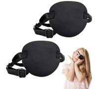 2 Pièces Cache Oeil, Cache Oeil Adulte Enfant, Yeux de Pirate Patch Ajustable pour La Récupération Postopératoire, Le Strabisme, L'amblyopie