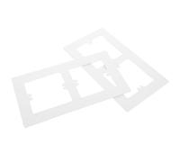 2 Pièces Cache-prise Mural Décoratif Blanc PC 86 Type | Finition Mate Lisse, Pose Rapide, Anti-poussière, pour Modules Doubles et Murs de Chambre