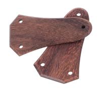 2 Pièces Cache Tige Réglage Guitare Électrique Bois Cloche 3 Trous | Bois Massif Finition Lisse, Grain Brun Café, pour Réparation et Remplacement sur Tête D’instrument