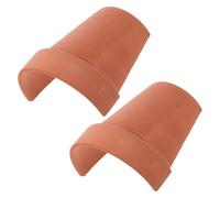 2 Pièces Cachette pour Reptiles en Grotte, Plateforme de Repos | Forme de Caverne Simulée, Surface Lisse, Usage Terrarium ou Aquarium, Marron , pour Amphibiens