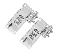 2 Pièces Cadenas à Code en Alliage de Zinc Argenté | Loquet de Bagage de Remplacement, Combinaison à Trois Chiffres, pour Mallettes et Valises Rigides, Voyage et Aéroport