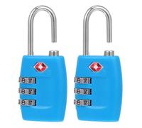 2 Pièces Cadenas à Combinaison Bleu Métallique | Clé, Sécurité des Effets, Métal et PC, Usage Maison ou École, pour Étudiants et Propriétaires