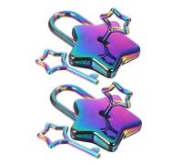 2 Pièces Cadenas Étoile en Alliage Mini Verrou Portable Sécurisé | Protection de Confidentialité, Format Compact, Usage pour Journal , Bagages, Coffret