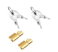 2 Pièces Cadenas Remorque, Antivol Remorque avec 4 Clés, Verrouillage à Fiche en Cuivre Résistant, Sécurité Attelage Universel Compatible avec Remorque Caravane Camping-Car Utilitaire, Protection