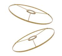 2 Pièces Cadre D'abat-jour E27 en Fer, Structure Filaire Vintage | Anneau Tambour, Armature Stable à Diffusion Homogène, Accessoire pour Études et Montage Décoratif