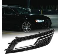 2 Pièces Cadre De Phare Antibrouillard pour A4L B9 S4 RS4 13-15, Matériau ABS Grille de phare antibrouillard Caches Antibrouillard