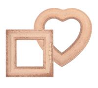 2 Pièces Cadre Photo Baroque en Bois, Accessoire de Pose | Finition Polie Lisse, Accent Décoratif Vintage, pour Vitrines, Fêtes, Chambres et Séances