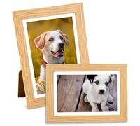 2 Pièces Cadres pour Photos 10x15cm,Photo Frame Respectueux de L'environnement,Cadre Stable en Bois MDF,Aspect Chêne Petits Cadres Photo,Autoportants pour Bureau,pour La Maison,Le Bureau,L'École