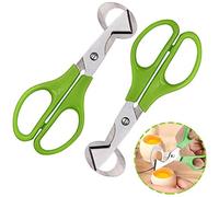 2 Pièces Caille Ciseaux, Ciseaux à Œufs En Acier Inoxydable, Coupe-Coquille d'Oeuf Caille, Oeuf Shell Cutter, Acier Inoxydable Ouvre-Coquille d'Oeuf pour Maison, Cuisine, Restaurant (Vert)