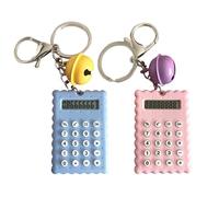 2 Pièces Calculateur De Biscuits, Mini Choses, Chaîne De Clés De La Calculatrice De Poche, Calculatrice Portable, Chaînes De Clés De Poche, Remorques D'Étudiants Pour Enfants.