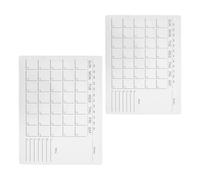 2 Pièces Calendrier Mural Autocollant en PVC, Planning Mensuel Blanc | Surface Lisse, Écriture sans Traces, Organisation Hebdomadaire, Format Compact pour Réfrigérateur, Bureau à Domicile,