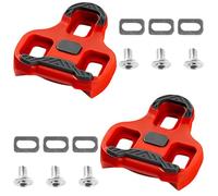 2 pièces Cales de vélo Route Look Keo 9 degrés, TPU antidérapant, Auto-Verrouillage pour Plus de sécurité, Position réglable, vis et Cadres métalliques Inclus