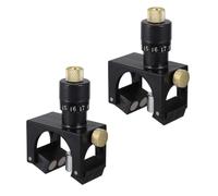 2 Pièces Calibrateur de Raboteuse Noir, Réglage Magnétique Précis | Plastique et Fer, Alignement Haute Précision, Utilisation Simple, pour Ajustement du Rabot et Travail du Outillage