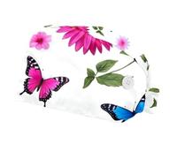 2 pièces,calots de Chirurgie pour Femmes,Calot de Bloc，Calot Chirurgical,pour Le Chirurgien,Fleurs d'animaux Papillon