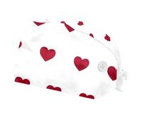 2 pièces,calots de Chirurgie pour Femmes,Calot de Chirurgie pour Femmes avec Queue de Cheval，Calots de Chirurgien,pour la Maison,Motif Coeur