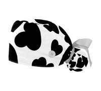 2 pièces,calots de Chirurgie pour Femmes,Modèle de Vache,Calot de Chirurgie pour Hommes，Calots de Chirurgien,pour Le Chirurgien