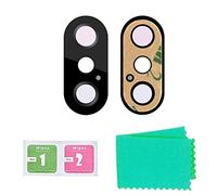2 pièces Caméra Arrière de Remplacement avec Lentille en Verre Compatible avec X Len Verre pour Coque arrière écran de Rechange lentille Objectif avec Double Face Adhésif