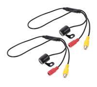 2 Pièces Caméra de Recul Voiture Abs Noir, Support Externe Simple | Sécurité de Conduite, Installation Facile, Finition Soignée, Grand Angle, Usage Avant et Arrière