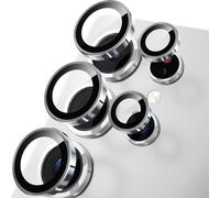 [2 Pièces Caméra Protecteur Compatible Avec Samsung Galaxy S25 Ultra, Protection L'objectif Alliage D'aluminium Ultra Hd Caméra Protection, Sans Bulle, Pour Samsung Galaxy S25 Ultra- Argent